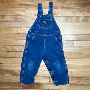VINTAGE Oshkosh B’Gosh Vestback Blue denim overalls 3T